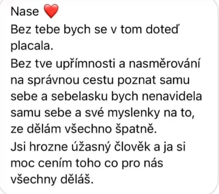 Zpráva od klientky