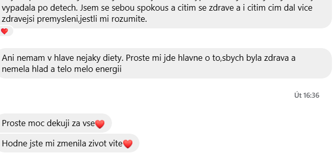 Zpráva od klientky