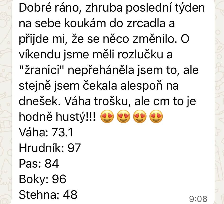zpráva klientky